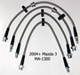 Techna-Fit Stainless Steel Braided Brake Lines for Mazda 3 / Mazdaspeed 3 (complete set) 